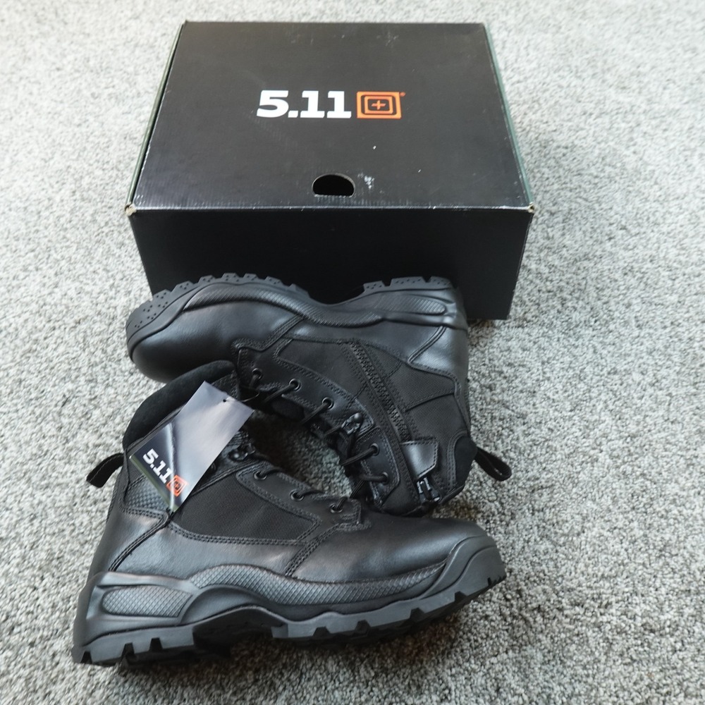NEW 5.11 Tactifcal Boots Mens 11.5W Black Atac 2.0 6" Side Zip 12394ABR Combat
